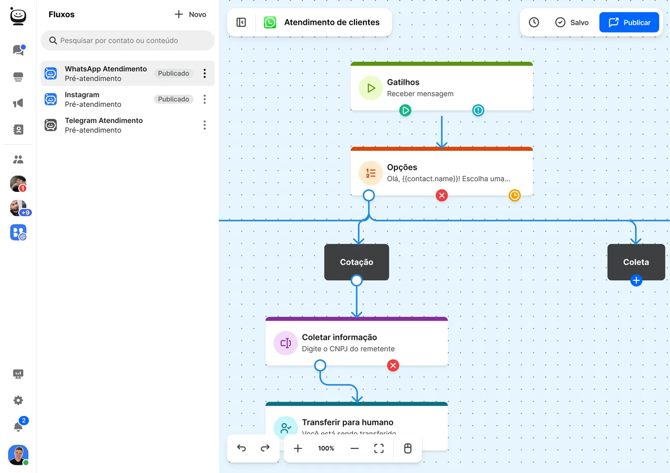 interface do sacflow